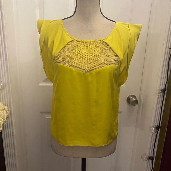 Tibi 100% silk yellow top, S - Picture 1 of 8